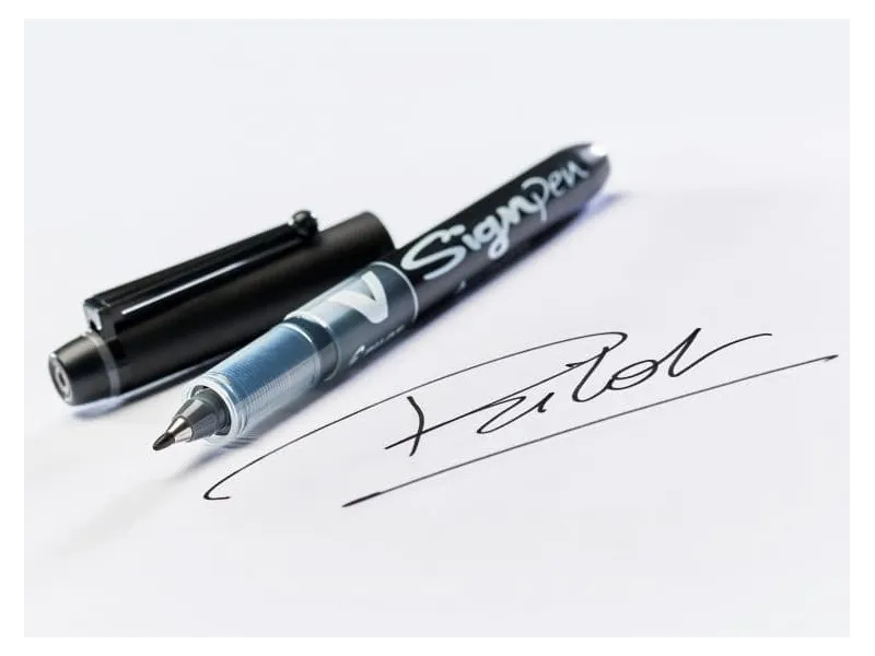 στυλό μαρκαδόρος pilot v-sign pen 0.6mm μαύρο - Pilot