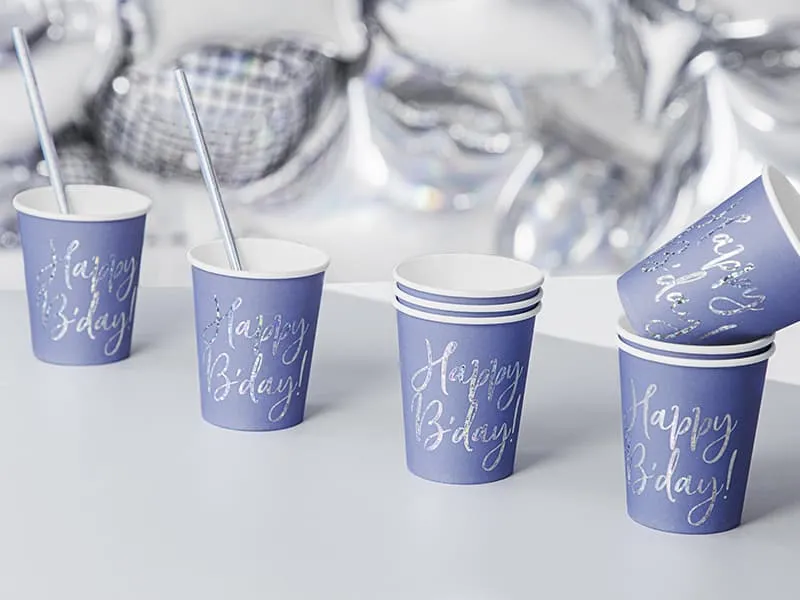 ποτήρια happy bday 220ml 6 τεμάχια - Partydeco