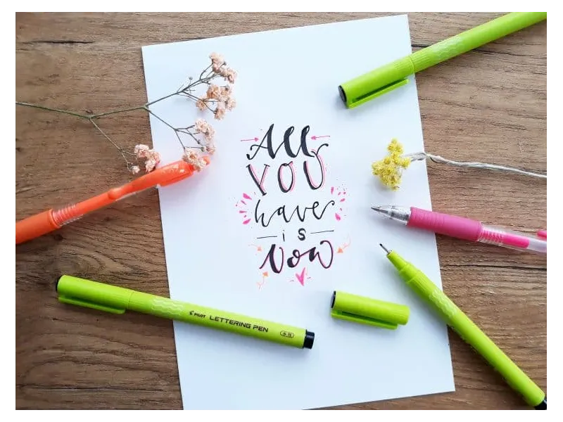 Μαρκαδόρος καλλιγραφίας pilot lettering pen 2.0mm μαύρο - Pilot