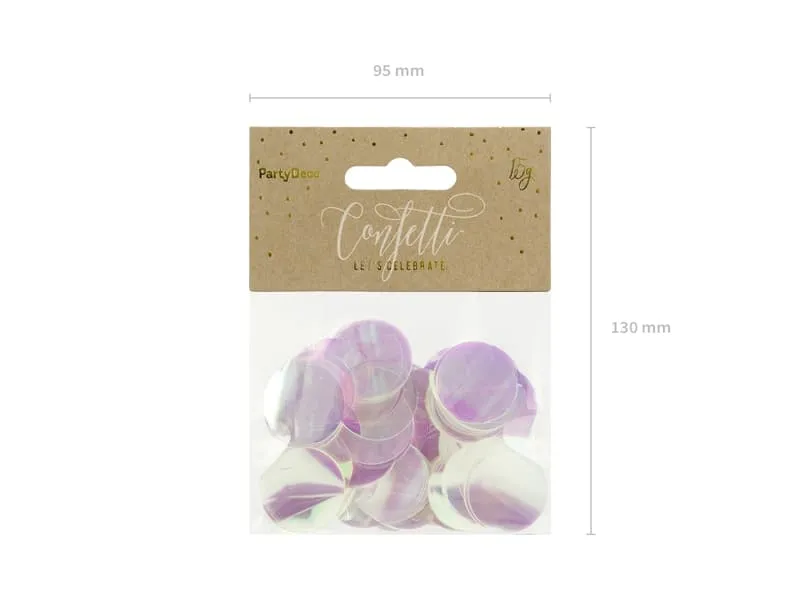 Confetti circles 15gr iridiscent - Deco