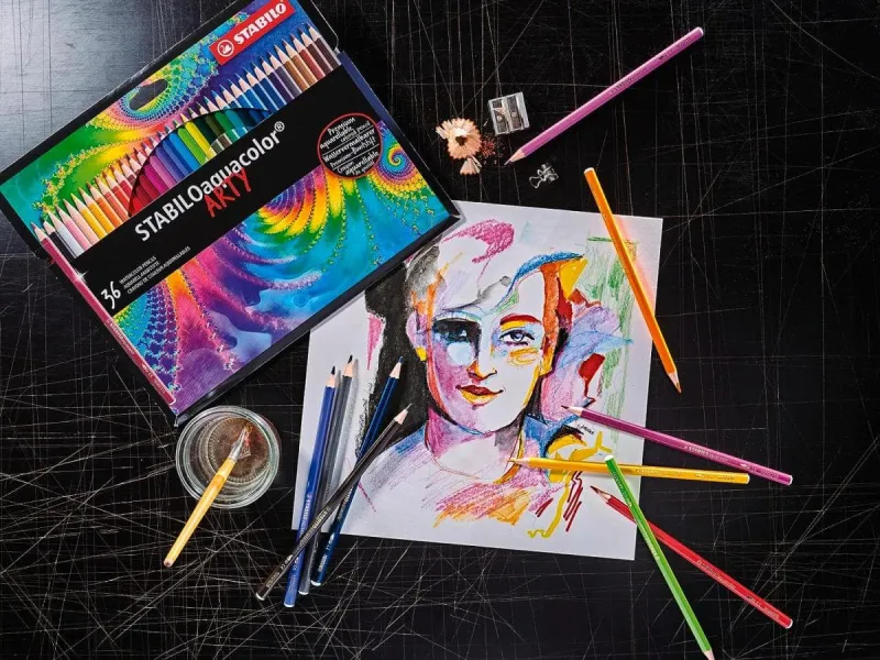Ξυλομπογιές stabilo aquarelle arty 24 τεμάχια metal - Stabilo