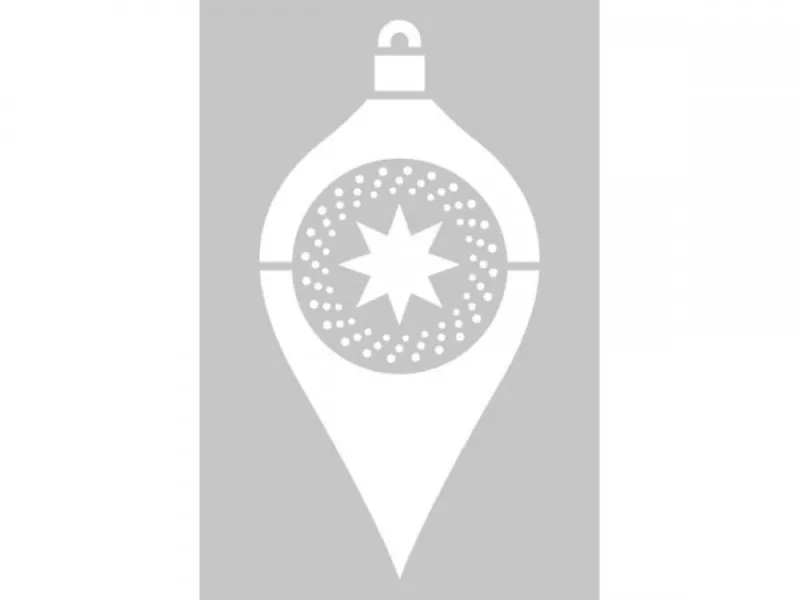 στένσιλ artemio 10x15cm xmas μπάλα - Artemio
