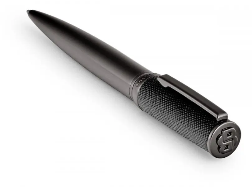 στυλό hugo boss double b saffiano black ballpoint - Hugo boss