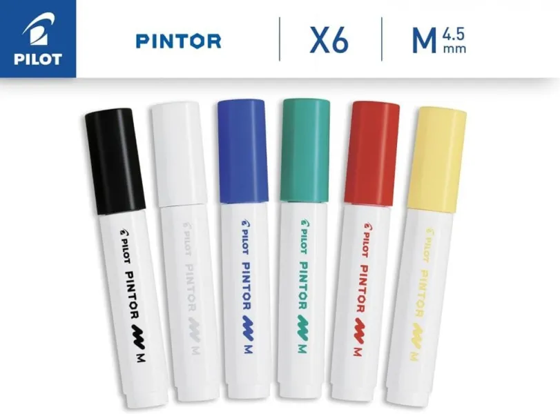 σετ ακρυλικών μαρκαδόρων pilot pintor classic medium 6 τεμαχίων - Pilot
