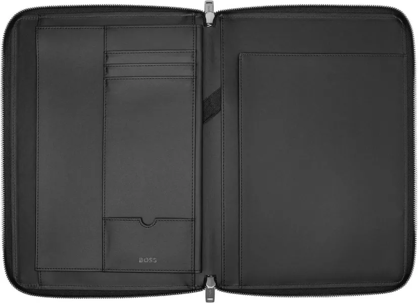 Ντοσιέ hugo boss folder a4 monogram black zip - Hugo boss