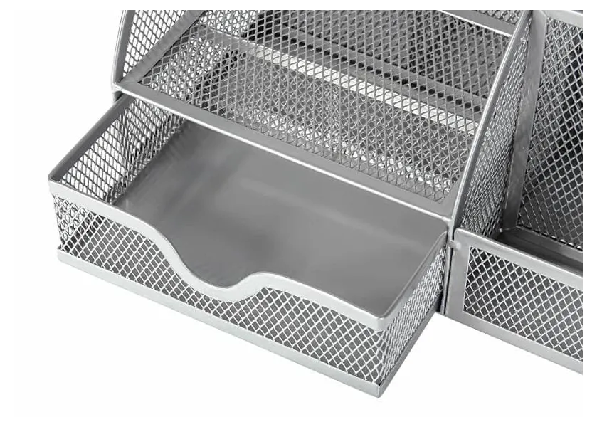 Μολυβοθήκη desk organizer osco ασημί - Osco