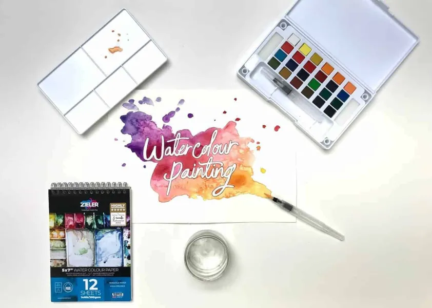 Ακουαρέλες zieler premium watercolour half pan set των 24 χρωμάτων - Zieler