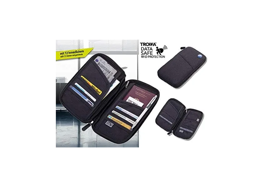 Θήκη ταξιδίου data safe troika μαύρο (trv20/bk) - Troika