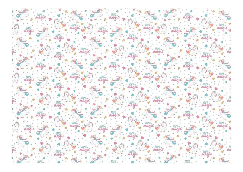 χαρτόνι διπλής όψης unicorns+diamonds σε λευκό φόντο 50x70cm 300gr - Ursus