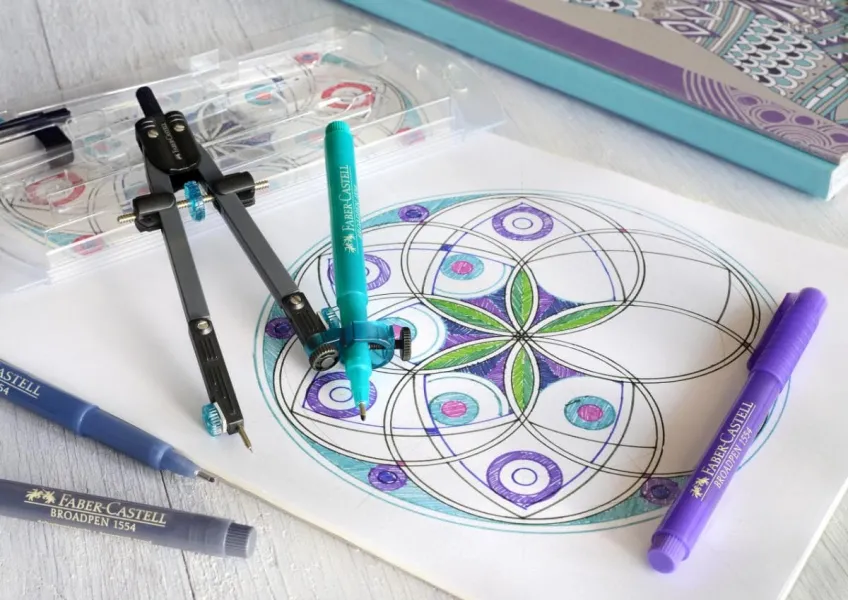 Μαρκαδόρος faber castell broadpen 1554 magenta - Faber castell