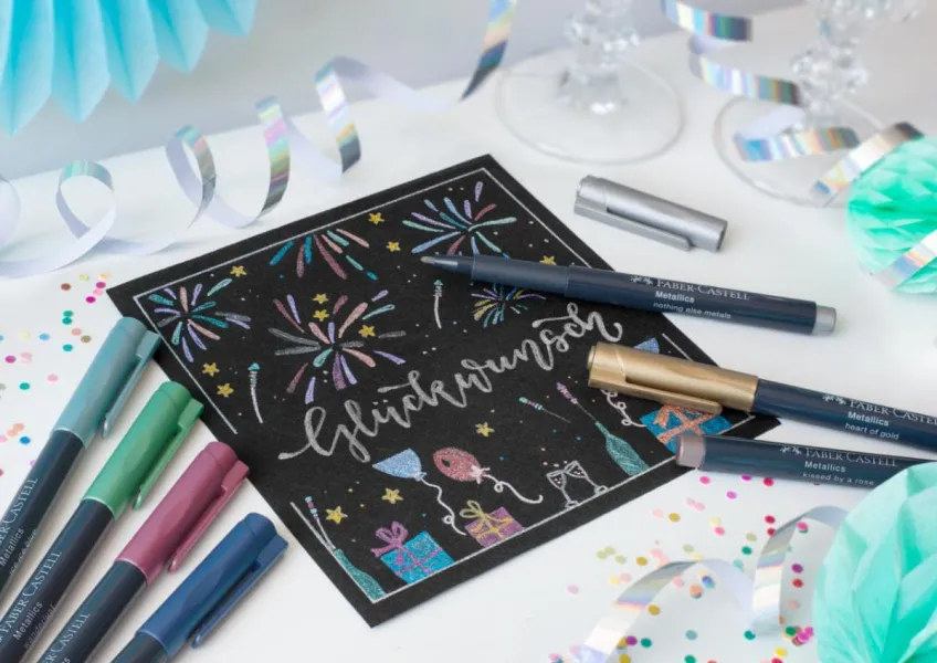 Μαρκαδόρος faber castell metallics queen of the marine - Faber castell