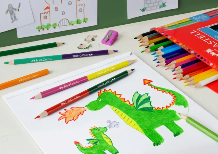 Ξυλομπογιές faber castell κάστρο 24 χρώματα+ξύστρα - Faber castell