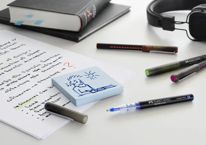 Μαρκαδόρος faber castell free ink broad green - Faber castell