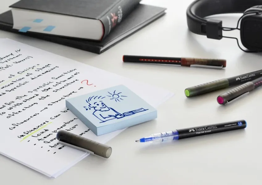 Μαρκαδόρος faber castell free ink broad orange - Faber castell