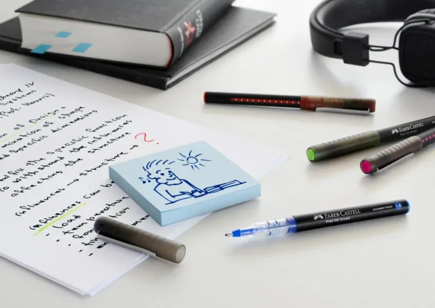 Μαρκαδόρος faber castell free ink broad black - Faber castell
