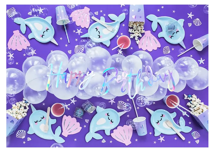 πιάτα χάρτινα narwal 18.5x29cm - Partydeco