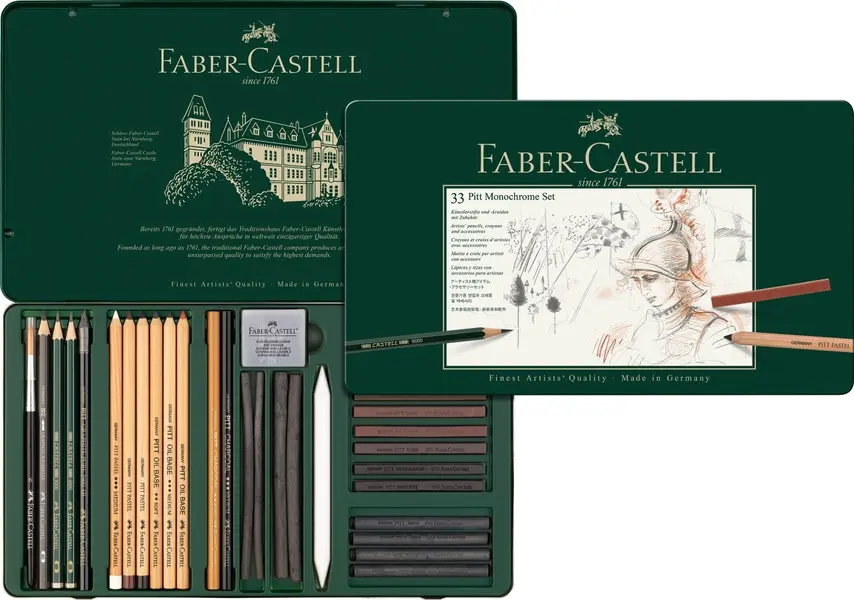 σετ faber castell monochrome pitt 112977 - Faber castell