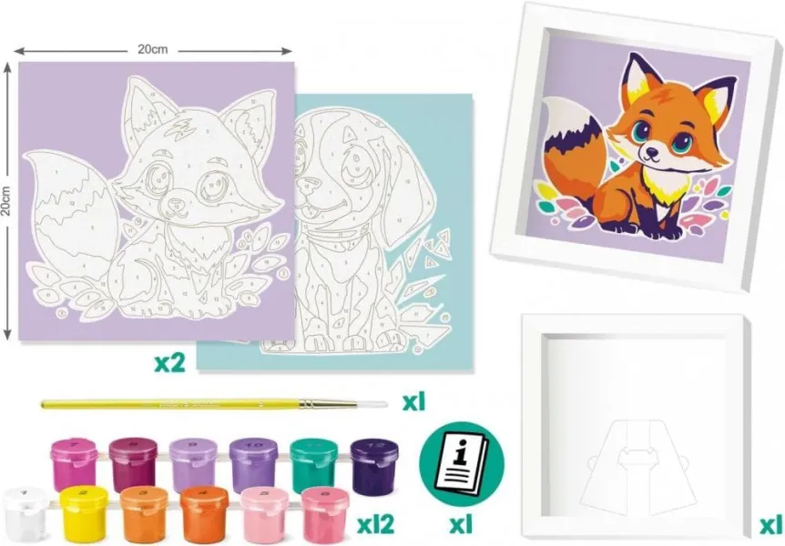 Ζωγραφική maped paint by numbers dog and fox 7+ - Maped