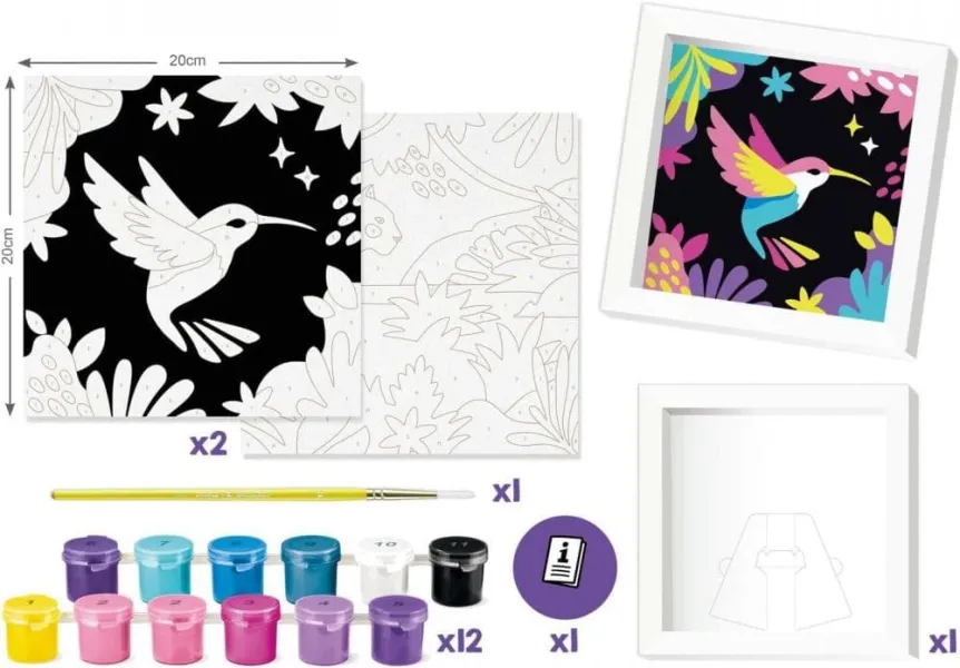 Ζωγραφική maped paint by numbers leopard and bird 7+ - Maped