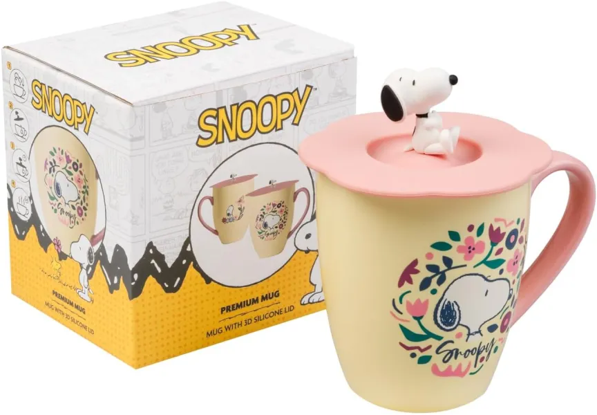 Κούπα κεραμική erik snoopy με καπάκι 350ml - Erik