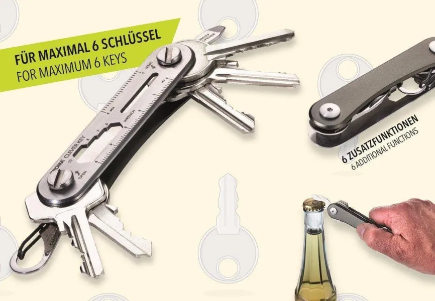 Μπρελόκ troika πολυεργαλείο clever key ασημί - Troika