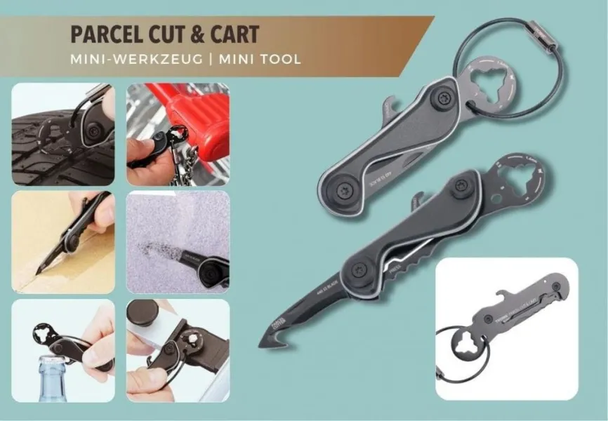 Mπρελόκ πολυεργαλείο troika parcel cut and cart pocket 9 function - Troika