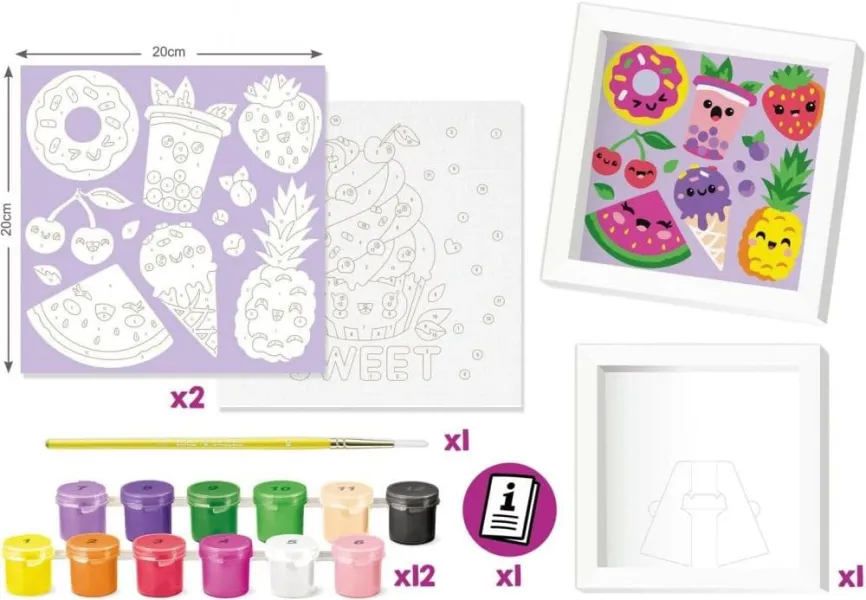 Ζωγραφική maped paint by numbers kawai food sweet 7+ - Maped