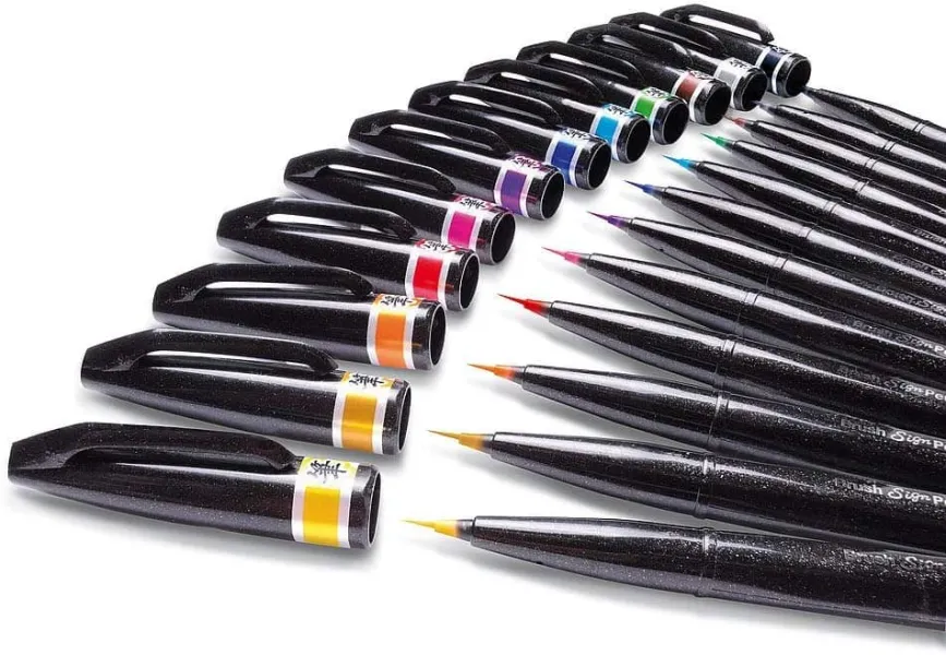 Μαρκαδόρος pentel brush artist ultra fine red - Pentel