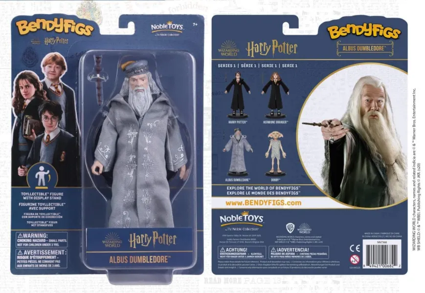 φιγούρα albus dumbledore (harry potter) - bendyfigs - 19cm - the noble collection nn7368 - Noble collection