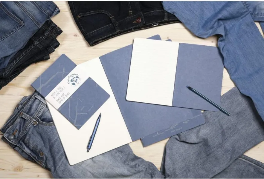 σημειωματάριο clairefontaine jeans a6 ριγέ 48 φύλλα - Clairefontaine