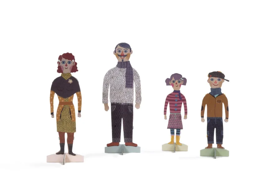 Επιτραπέζιο παιχνίδι londgi ντύνω τις κούκλες paper family 3+ - Londji