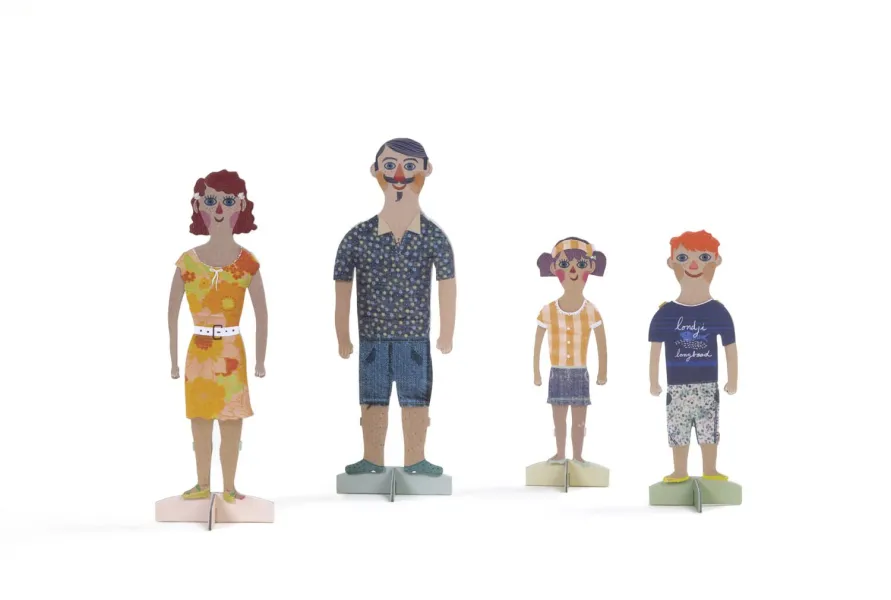Επιτραπέζιο παιχνίδι londgi ντύνω τις κούκλες paper family 3+ - Londji