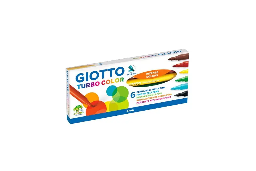 Μαρκαδόροι giotto turbocolor 6 τεμάχια - Giotto