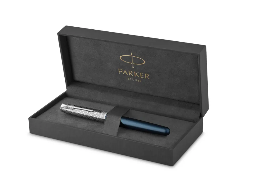 πένα parker sonnet premium metal blue ct fpen 18k - Parker