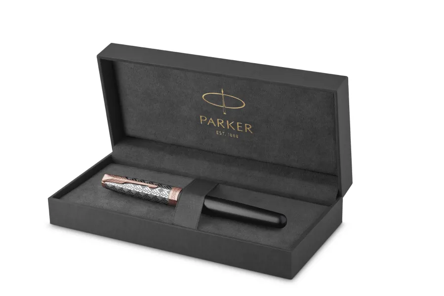 πένα parker sonnet premium metal grey pgt fpen 18k - Parker