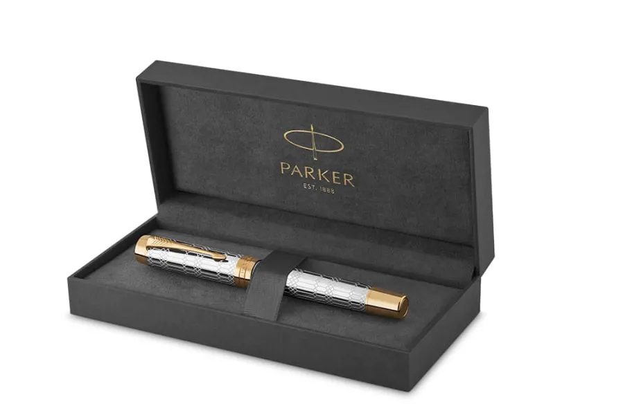 πένα parker duofold special edition jubilee silver gt fpen - Parker