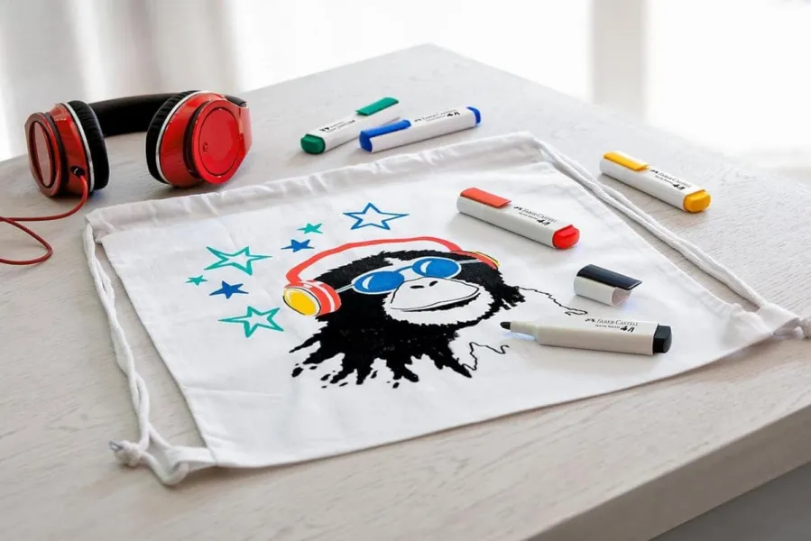 Μαρκαδόροι για υφασμα faber castell textile marker 5 χρώματα - Faber castell