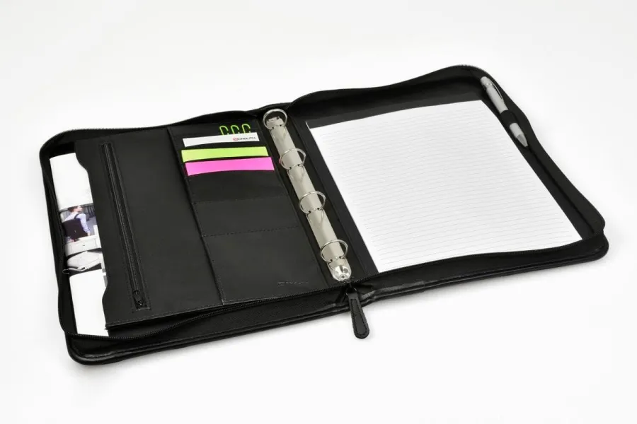 Ντοσιέ συνεδρίου monolith folio ringbinder 2795 με φερμουάρ & κρίκους μαύρο - Monolith