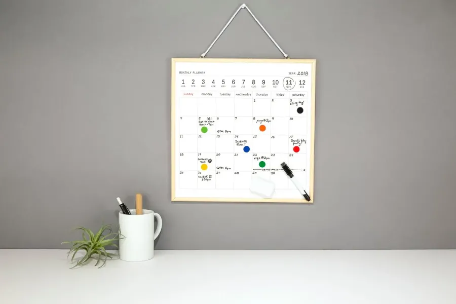πλάνο μηνιαίο kikkerland μεγάλο 34x34x1cm - Kikkerland