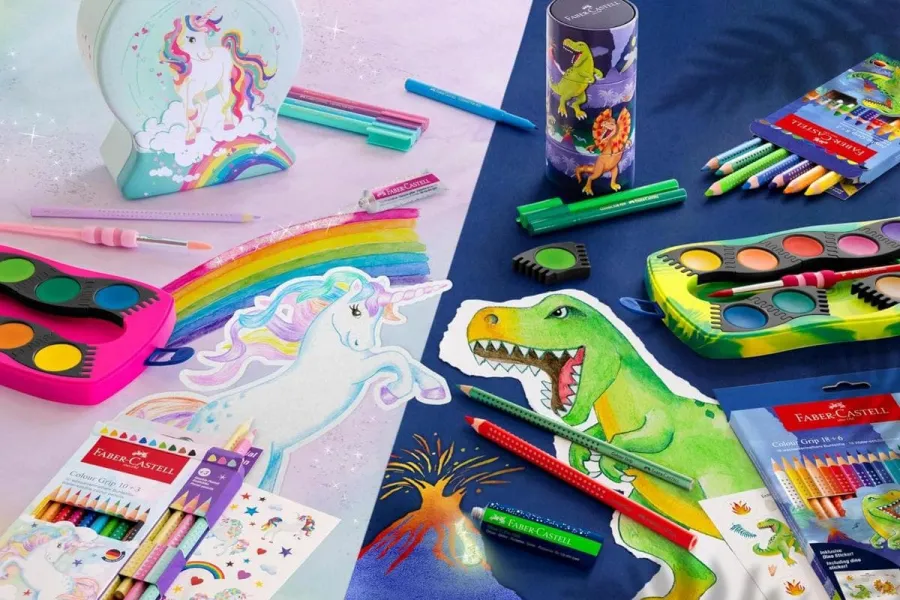 Ξυλομπογιές faber castell dinosaur colour grip 18+6 - Faber castell