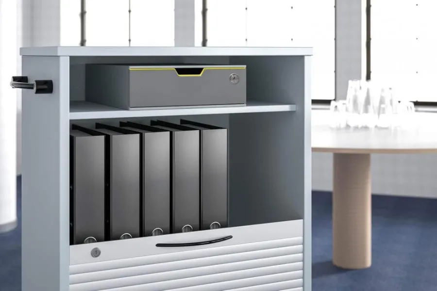 συρτάρι durable varicolor 1 θέσεως με κλειδαριά γκρι - Durable