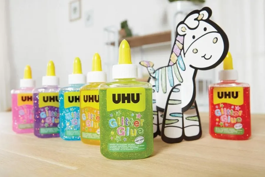 Κόλλα uhu glitter glue ροζ 90γρ. - Uhu