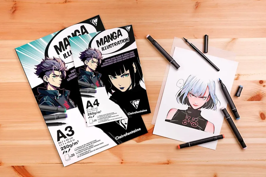 Μπλοκ σχεδίου clairefontaine manga paper illustration a5 10 φύλλα 250gr - Clairefontaine