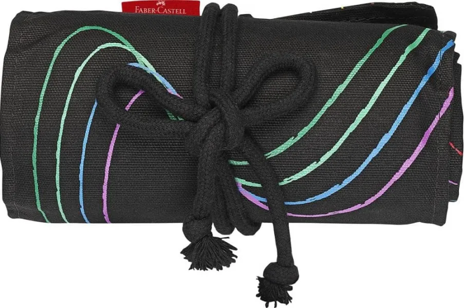 Ξυλομπογιές faber castell black edition 72 τεμάχια +κασετίνα roll up - Faber castell