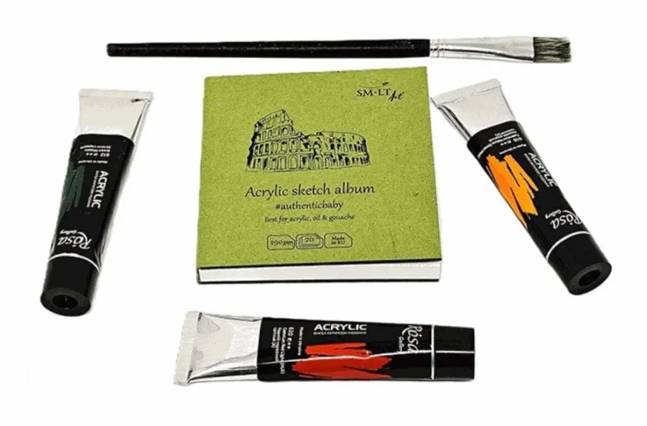Μπλοκ ακουαρέλας smlt acrylic sketch album 9x9cm 20 φύλλα 290gr. - Smlart