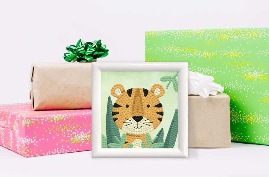 Κατασκευή diamond dotz woodland tiger with frame 8+ - Diamond dotz