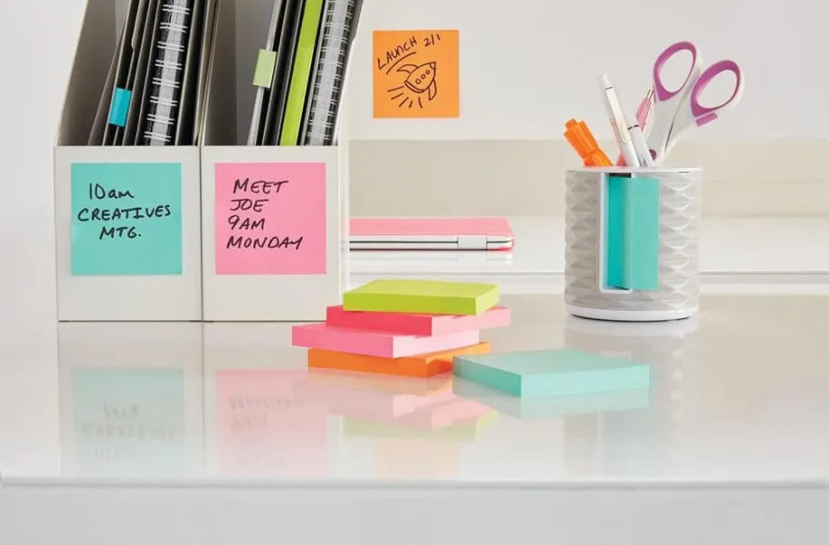 Αυτοκόλλητα χαρτάκια post-it 3m energetic 76x76mm 6 τεμάχια - 3m
