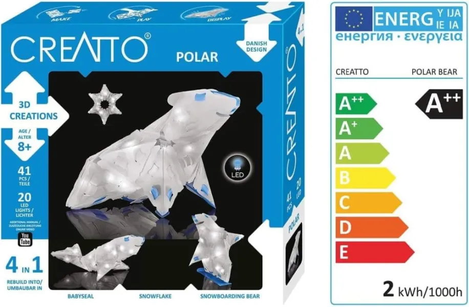 Κατασκευή με led 4 σε 1 kosmos πολική αρκούδα creatto 8+ - Kosmos