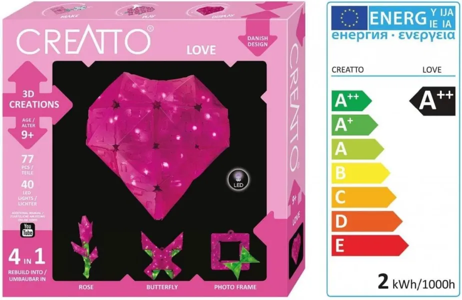 Κατασκευή kosmos με led 4 σε 1 love 3493 - Kosmos