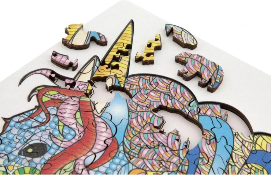παζλ ξύλινο moxy 30x22cm unicorn 137 κομμάτια 7+ - Moxy